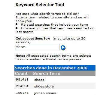 Công dụng Overture Keyword Selector Tool - ảnh 02