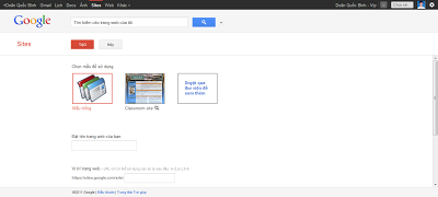Đăng ký website với Google Sites Đăng ký website với Google Sites