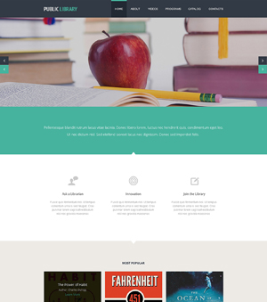Theme website thư viện trực tuyến 02