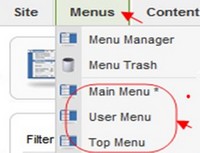 Quản lý menu trong joomla - 01