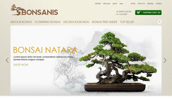 Mẫu thiết kế web bonsai natara Mẫu thiết kế web bonsai natara