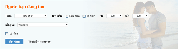 Chức năng tìm kiếm cơ bản web hẹn hò kết bạn trực tuyến