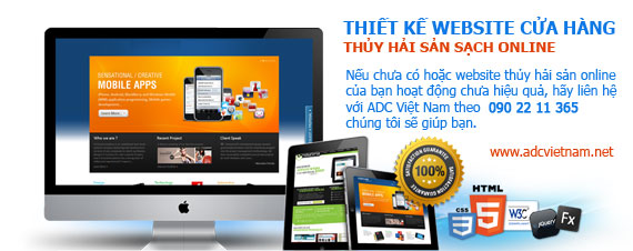 Thiết kế website cửa hàng thủy hải sản sạch online Thiết kế website cửa hàng thủy hải sản sạch online
