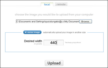 Upload ảnh dung lượng lên đến 10MB cùng với Pic-ups.com 01