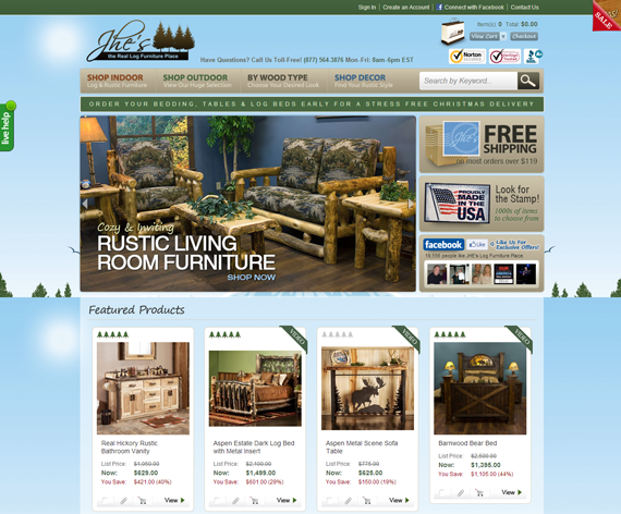 Mẫu website bán đồ gỗ