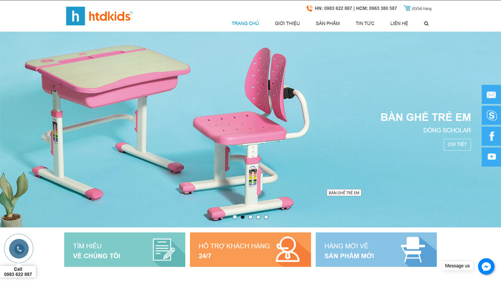 Giao diện web bàn ghế chống gù htdkids tại ADC Việt Nam Giao diện web bàn ghế chống gù htdkids tại ADC Việt Nam