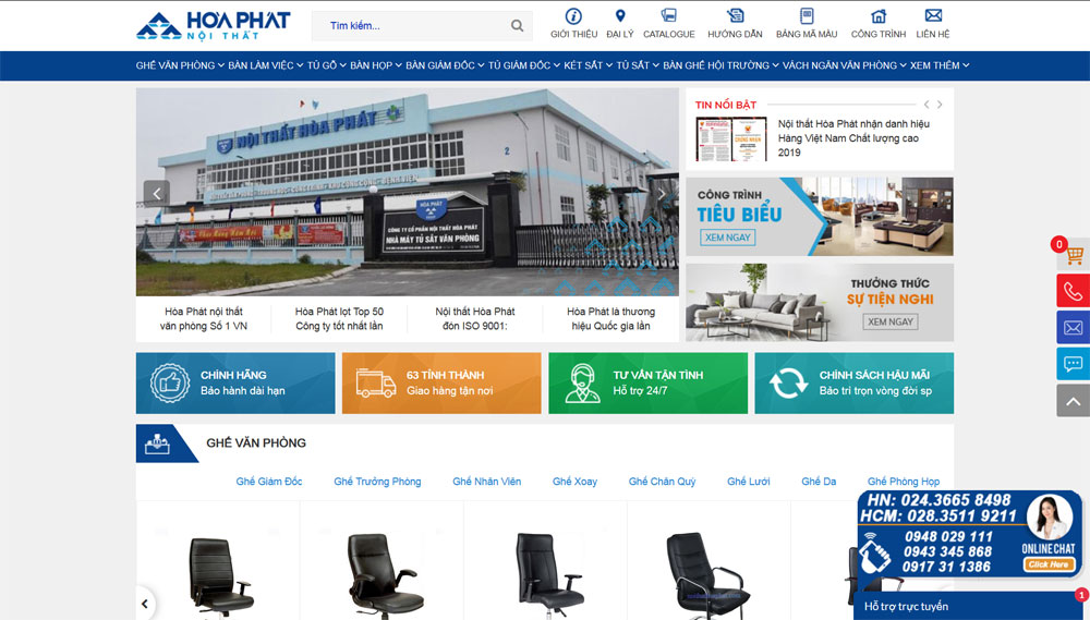 Giao diện website nội thất hòa phát Giao diện website nội thất hòa phát