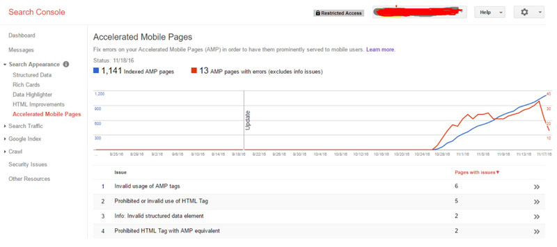 Để xem website mình có APM chưa thì vào Google Master Tool