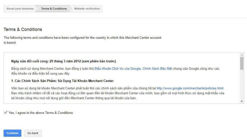 Bước 1: Tạo tài khoản Merchant Center - ảnh 02 Bước 1: Tạo tài khoản Merchant Center - ảnh 02