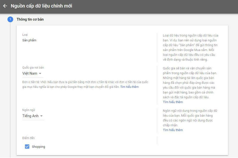 Bước 4: Cập nhật dữ liệu sản phẩm lên Merchant Center - Ảnh 02 Bước 4: Cập nhật dữ liệu sản phẩm lên Merchant Center - Ảnh 02
