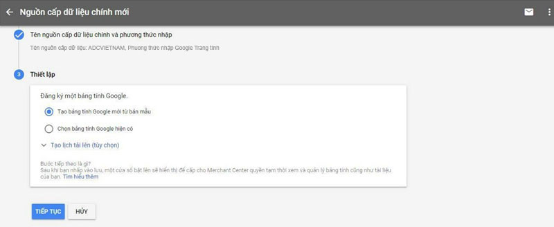 Bước 4: Cập nhật dữ liệu sản phẩm lên Merchant Center - Ảnh 04 Bước 4: Cập nhật dữ liệu sản phẩm lên Merchant Center - Ảnh 04