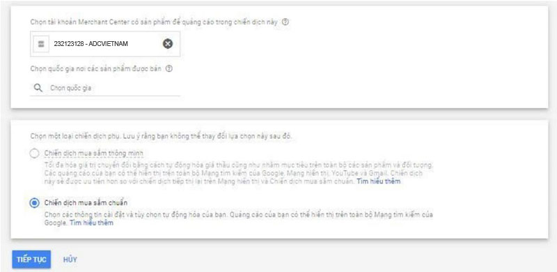 Bước 5: Tạo chiến dịch Mua Sắm – Google Shopping - Ảnh 03 Bước 5: Tạo chiến dịch Mua Sắm – Google Shopping - Ảnh 03