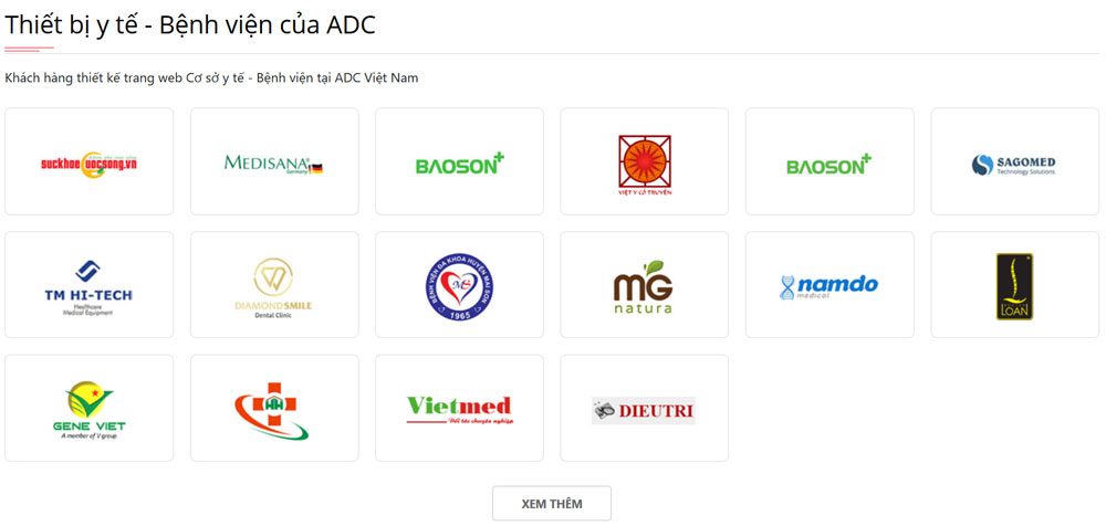 thiết kế website kinh doanh thiết bị y tế tại adc việt nam
