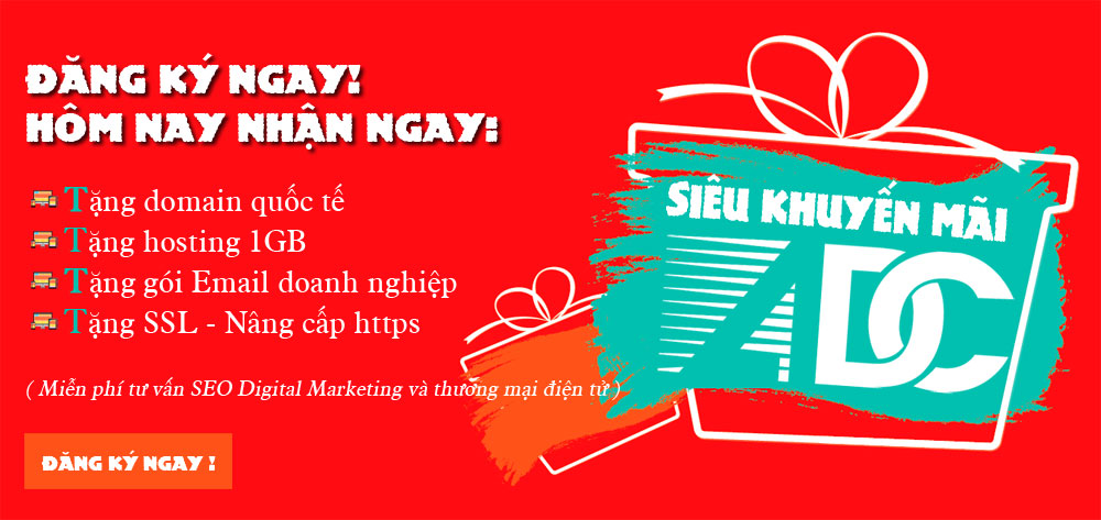 Siêu khuyến mãi khi thiết kế website tại ADC Việt Nam Siêu khuyến mãi khi thiết kế website tại ADC Việt Nam