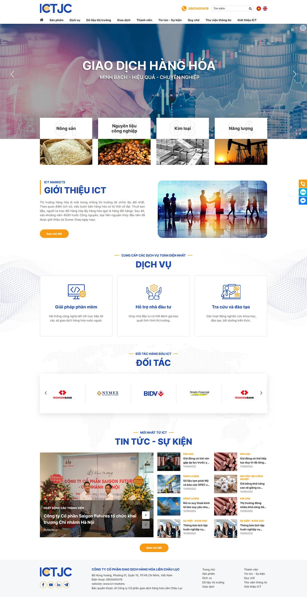 Giao diện webstie ICT