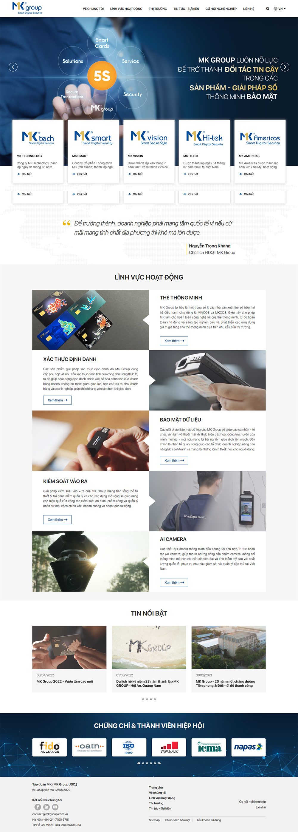 Giao diện MK Group