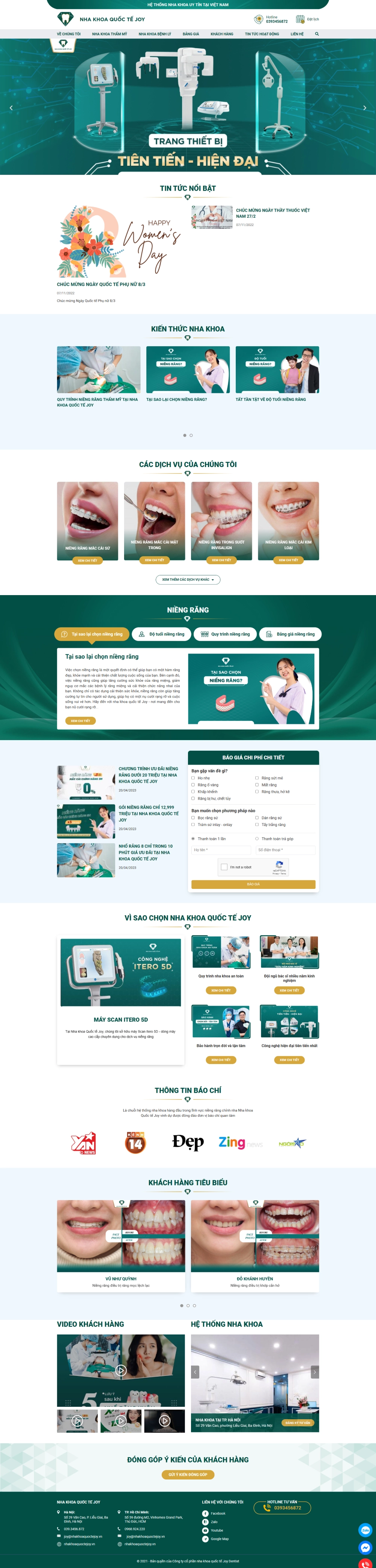 Website Nha Khoa Quốc Tế Joy