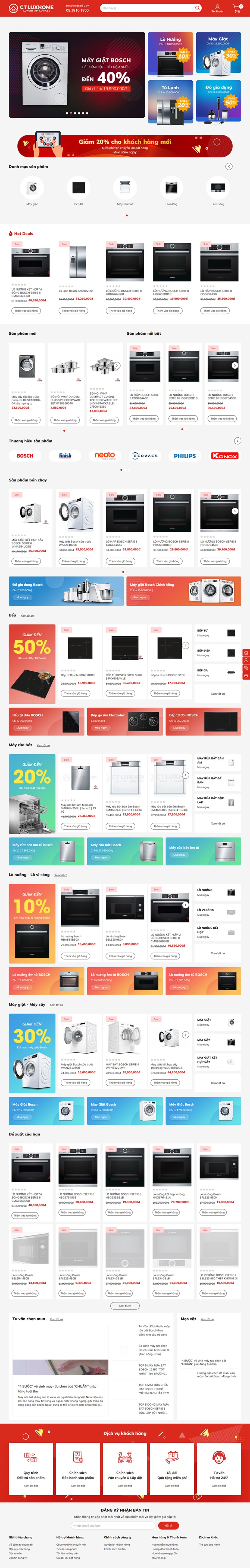 Giao diện webisite CT LUXHOME