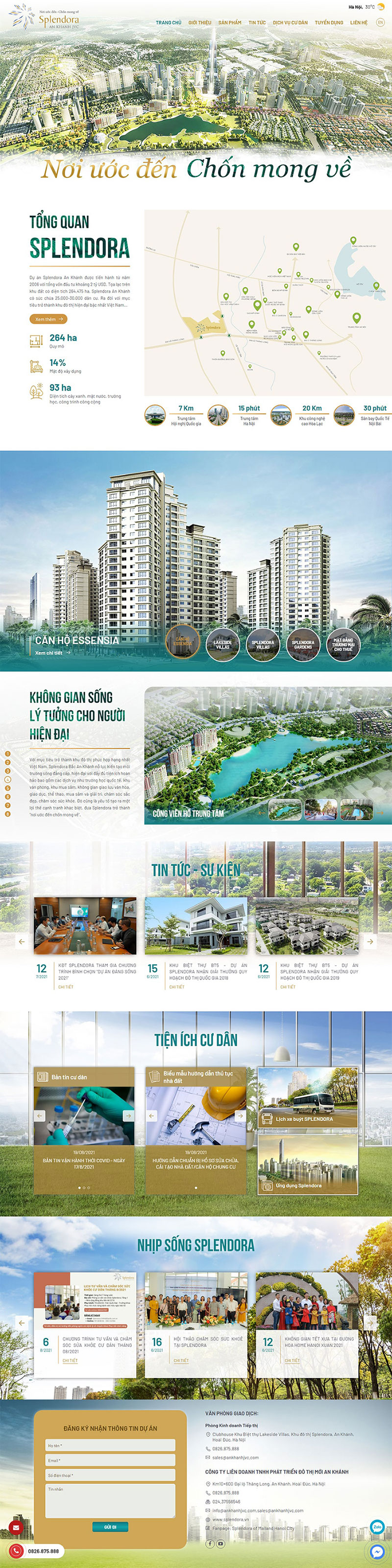 Giao diện website splendora