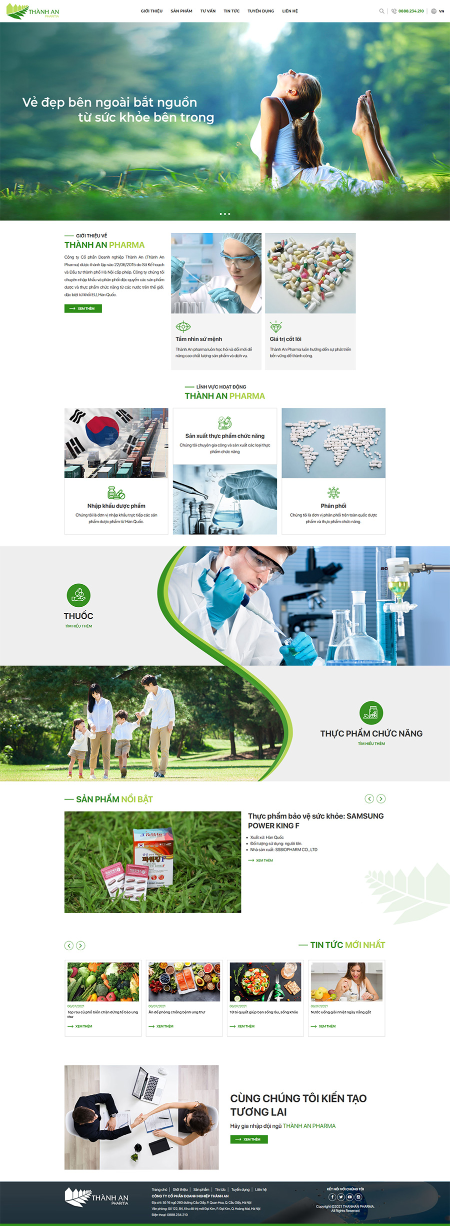 IAO DIỆN WEBSITE THÀNH AN PHARMA