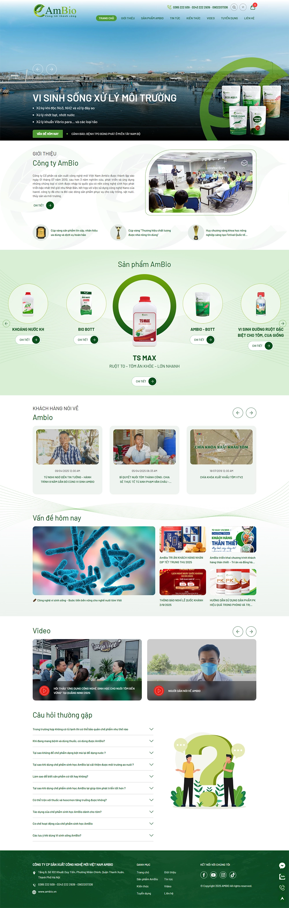 Giao diện website Ambio