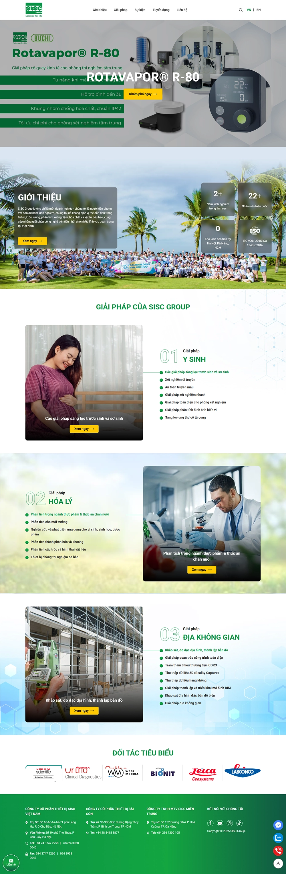 Giao diện website SISC