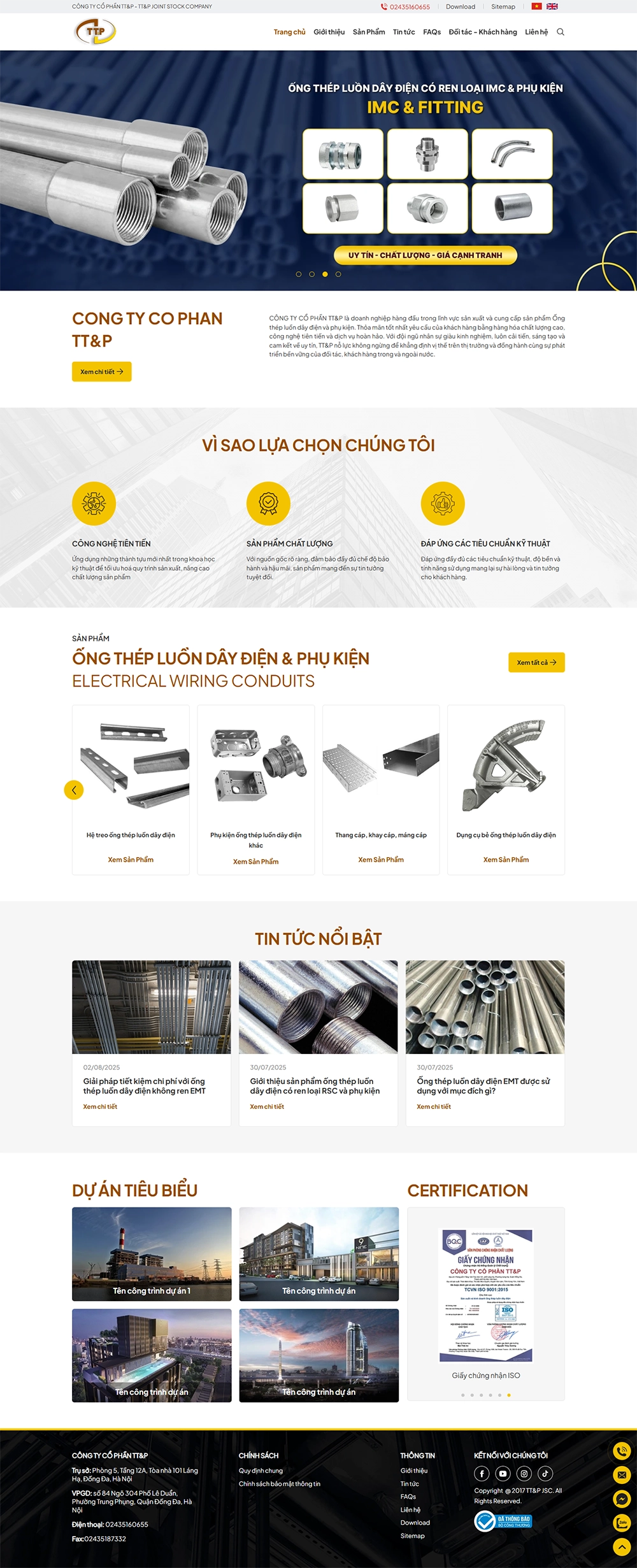 Giao diện website tt&p