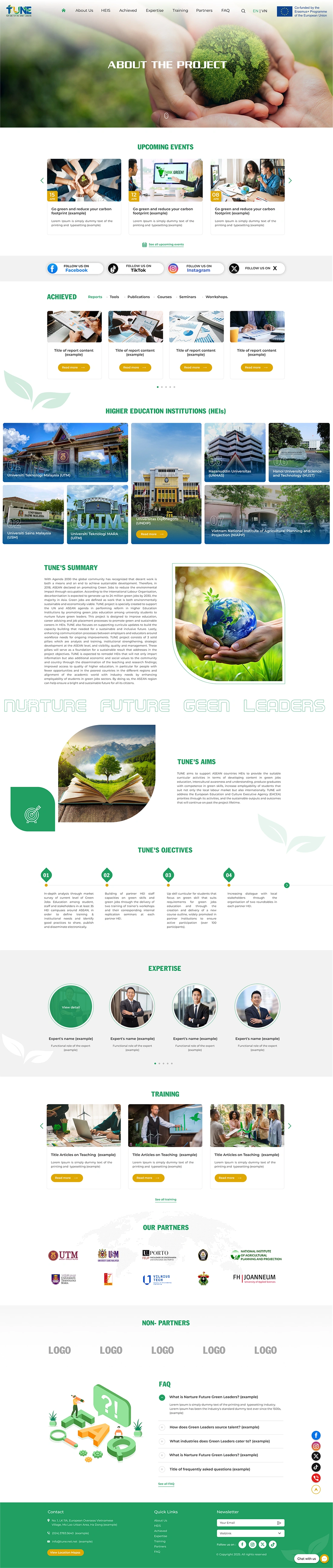 Giao diện website tune