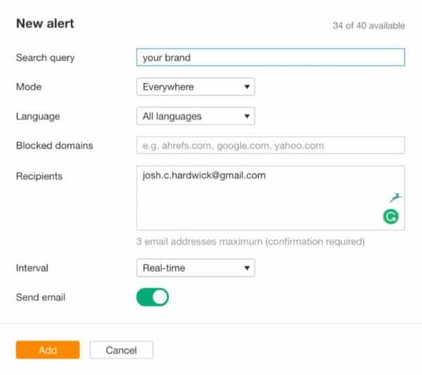 ahrefs mentions brand