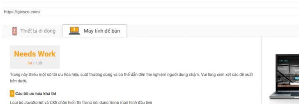 cải thiện tốc độ load web