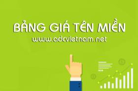 Bảng giá tên miền