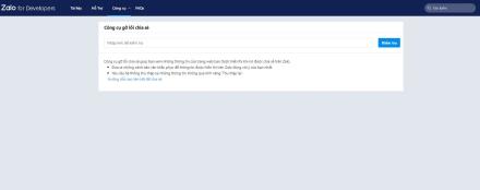 Hướng dẫn Gỡ lỗi chia sẻ Zalo