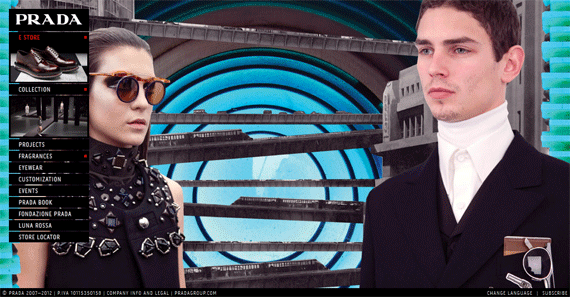 website thời trang Prada, thiết kế website thời trang
