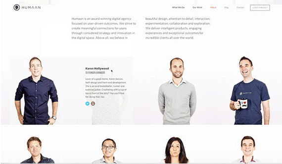 xu hướng thiết kế website Hover animations