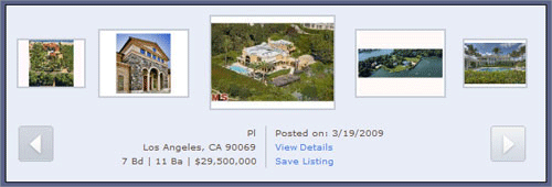 xu hướng phòng trưng bày ảnh trong thiết kế web bất động sản