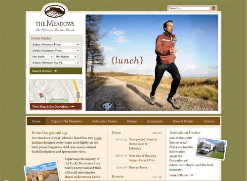 Website bất động sản The Meadows at Historic Castle Rock