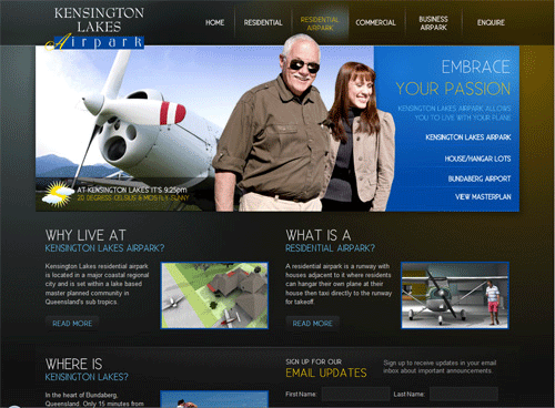 Website bất động sản Kensington Lakes, thiết kế web bất động sản