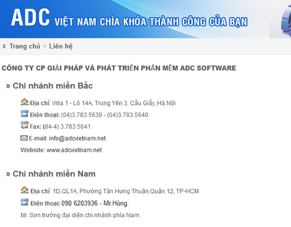 Thông tin liên hệ