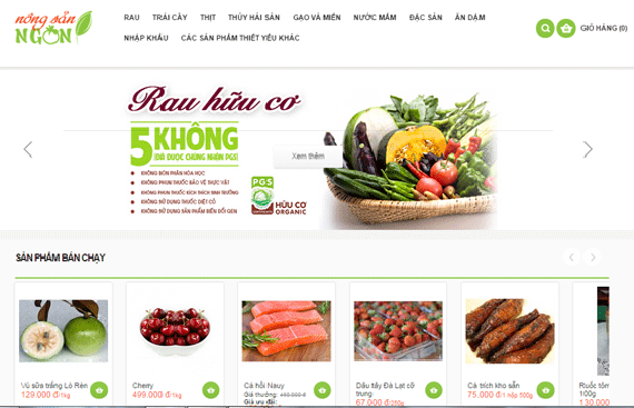 Thiết Kế Website Kinh Doanh Thực Phẩm Sạch Trực Tuyến tại ADC Việt Nam