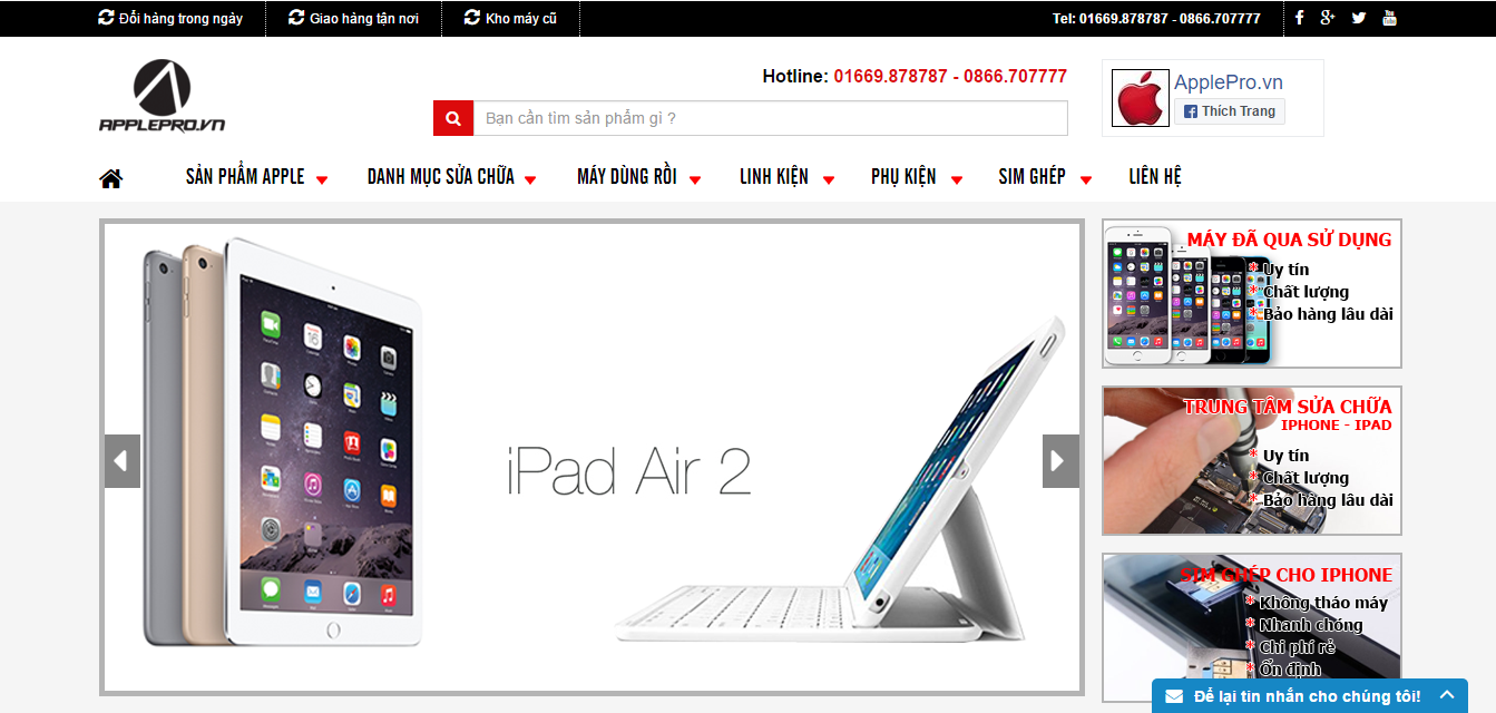 Thiết kế website bán máy vi tính, Laptop và phụ kiện chuyên nghiệp