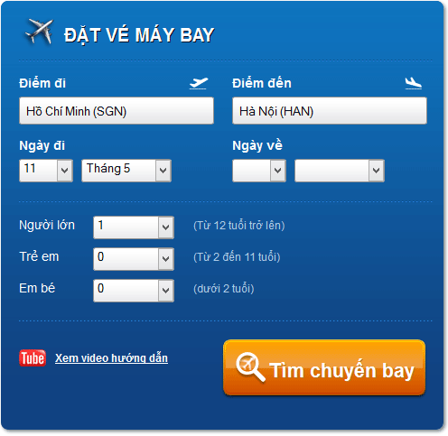 module đặt vé máy bay của Abay