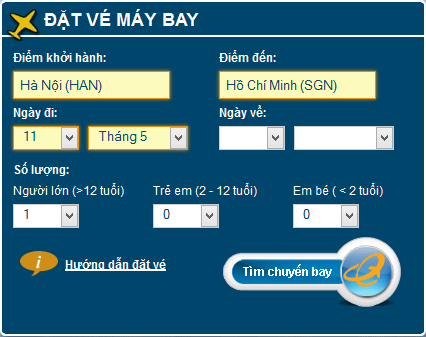 module đặt vé máy bay của elines
