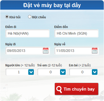 module đặt vé máy bay của timve