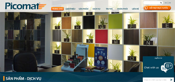 Giao diện website Picomat