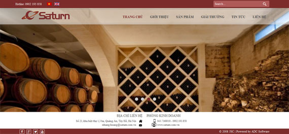 Giao diện web saturn