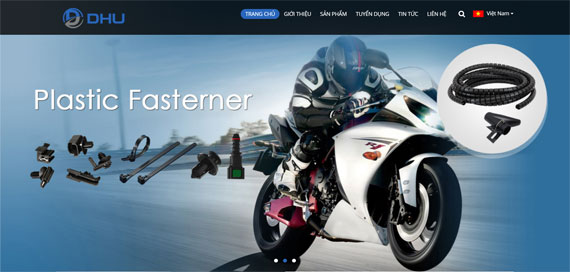 Giao diện thiết kế web công ty TNHH Đầu tư và Phát triển DHU