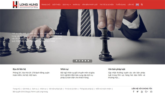 Giao diện website Công ty luật TNHH Long Hưng Giao diện website Công ty luật TNHH Long Hưng