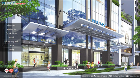 Giao diện website bất động sản Phú Mỹ Complex