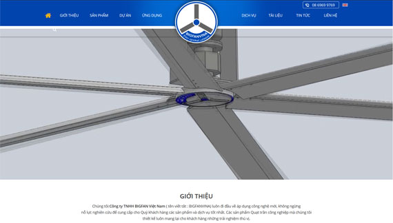 Giao diện công ty TNHH BIGFAN Việt Nam thiết kế tại ADC Việt Nam