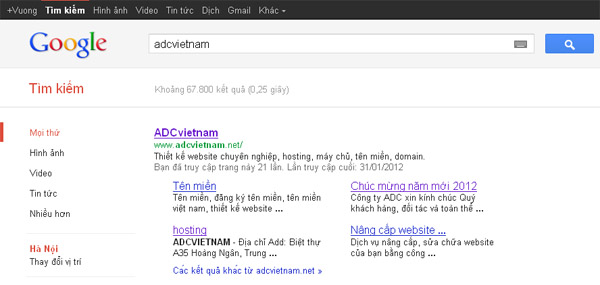 Google Search thay đổi hiển thị sitelinks Google thay đổi hiển thị sitelinks